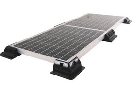 Solar Panel Mounting Bracket Set - BLACK Medium - Caravan RV Motorhome Boat