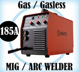 185A MIG ARC GasGasless Portable Welder Welding Machine MAG