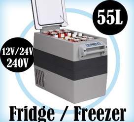 55L Portable Freezer Fridge 12V24V240V Camping Car Boat Caravan Cooler
