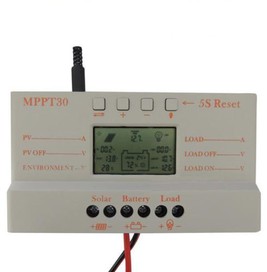 30A MPPT Solar Panel Regulator Charge Controller 12V/24V 380W/760W With LCD USB