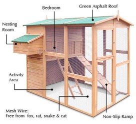 Deluxe Large Chicken Coop Guinea Pig Rabbit Ferret Wooden House Pet Hutch Cage