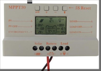 30A MPPT Solar Panel Regulator Charge Controller 12V/24V 380W/760W With LCD USB