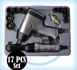 12 Impact Ratchet Wrench Kit 17 PCS Set Pneumatic Air Tools METRIC 12 DRIVE